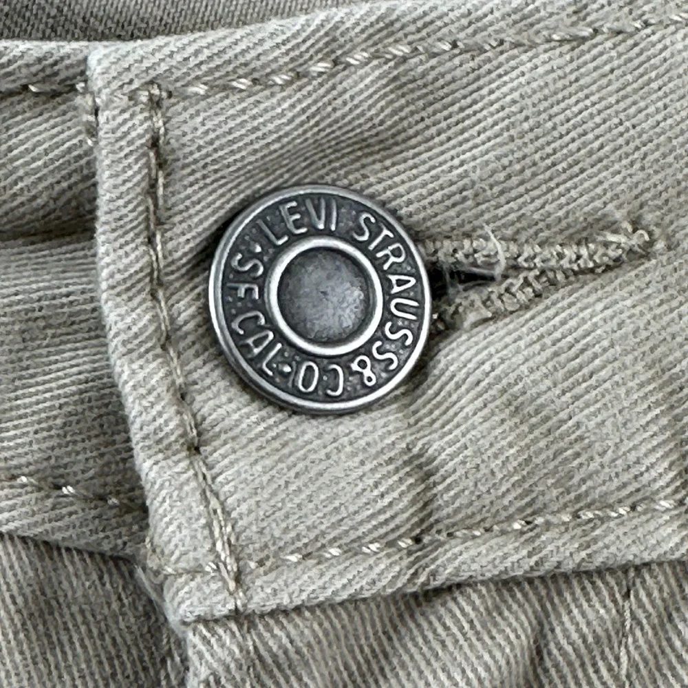 Levi's‎ Mens 514 Beige Jeans Size 38X30 Tan Khaki Straight Black Patch White Tab